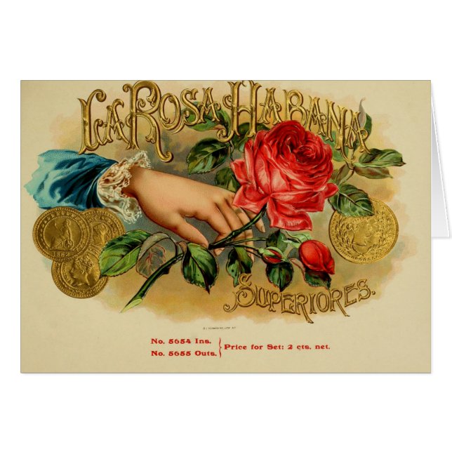 Etikett für Vintage Zigarrenboxen (Vorderseite (Horizontal))