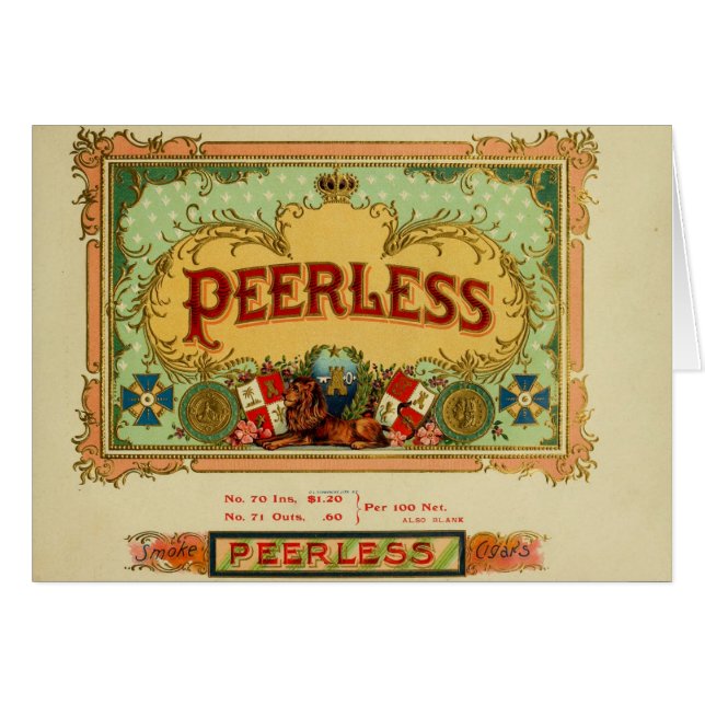 Etikett für Vintage Zigarrenboxen (Vorderseite (Horizontal))