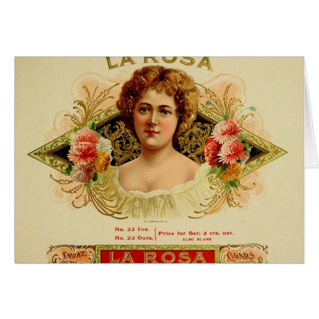 Etikett für Vintage Zigarrenboxen (Vorderseite (Horizontal))