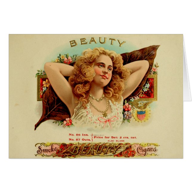 Etikett für Vintage Zigarrenboxen (Vorderseite (Horizontal))