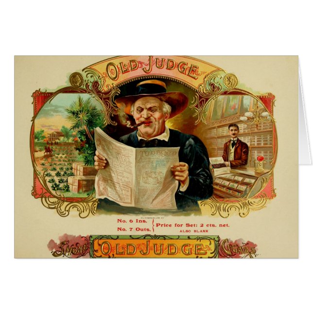 Etikett für Vintage Zigarrenboxen (Vorderseite (Horizontal))