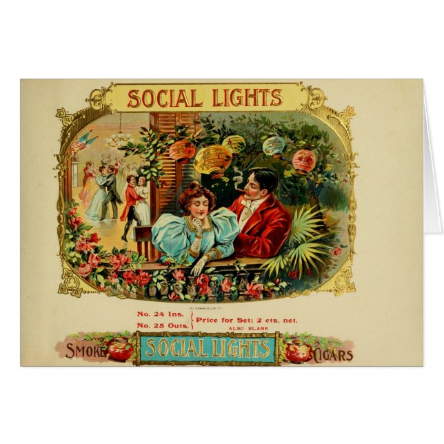 Etikett für Vintage Zigarrenboxen (Vorderseite (Horizontal))