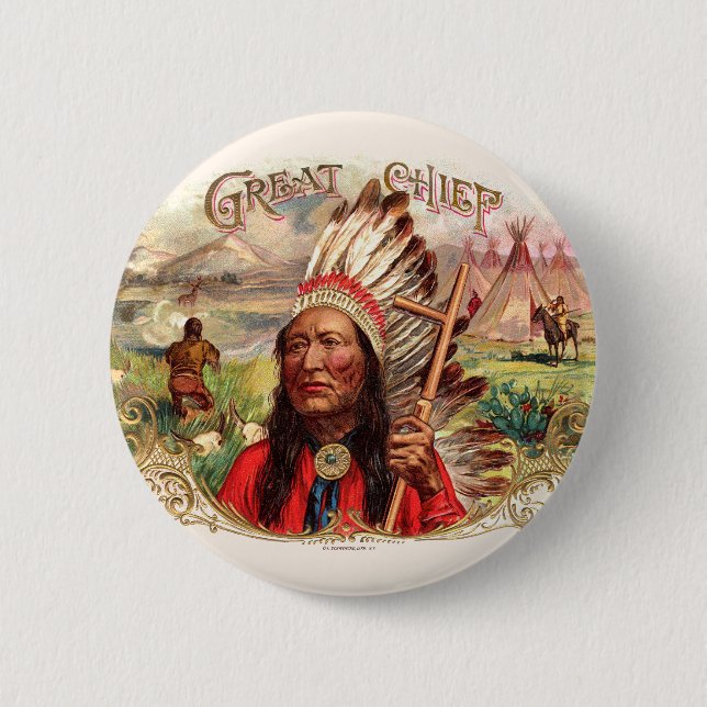 Etikett für Vintage Zigarrenboxen Button (Vorderseite)