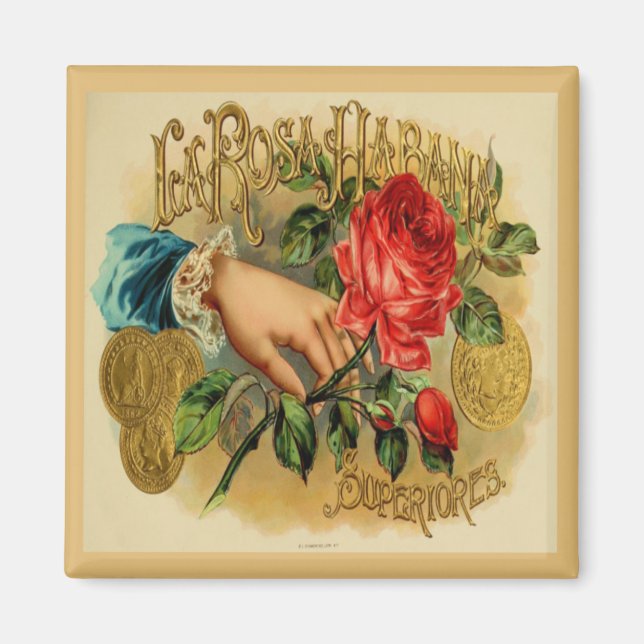 Etikett für Vintage Zigarrenboxen Magnet (Vorne)