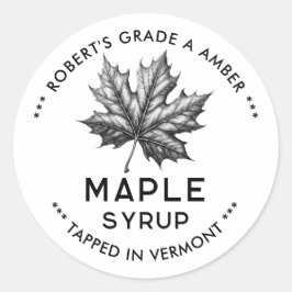 Etikett für Vintagen Ahornsirup Runder Aufkleber