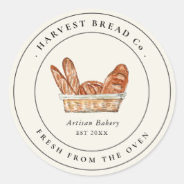 Etikett für Vintages Brotlaib Runder Aufkleber