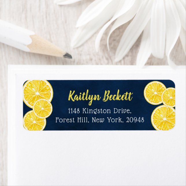 Etikett für Wasserfarben-Lemon-Scheiben (Insitu)