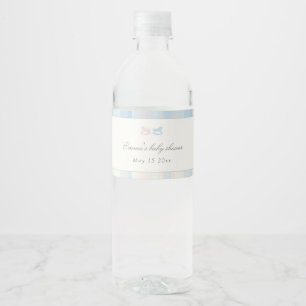 Etikett für Wasserflasche zur Geschlechtsenthüllun