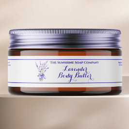 Etikett für weißes Lavendel Body Butter 1 x 7,25 Rundum-Adressaufkleber