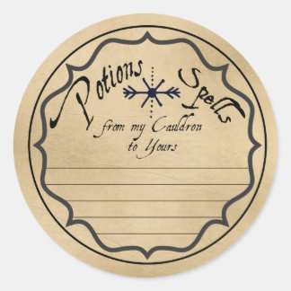 ETIKETT FÜR Zauber UND POSITIONEN Runder Aufkleber