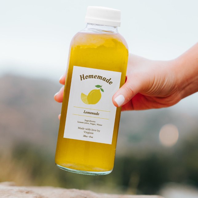Etikett für Zitrone und Lemonade (Lemonade Bottle Label Sticker)