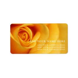 ETIKETT "GELBE ROSE" ADRESSAUFKLEBER