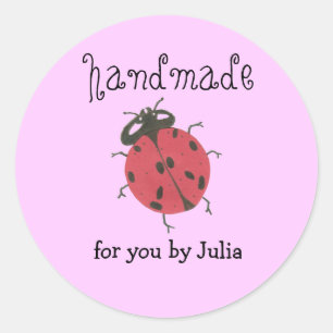 Etikett "Handmade" Runder Aufkleber