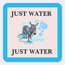 ETIKETT "JUST WASSER"