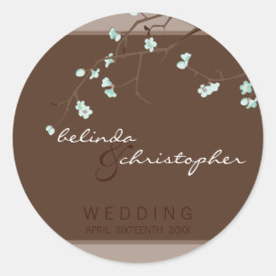 ETIKETT: Kirschblüte 4 Runder Aufkleber