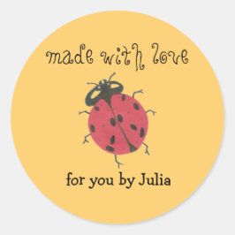 Etikett "Made with Liebe" Runder Aufkleber