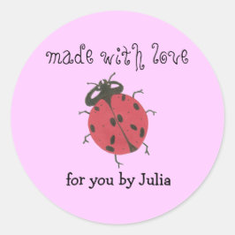 Etikett "Made with Liebe" Runder Aufkleber