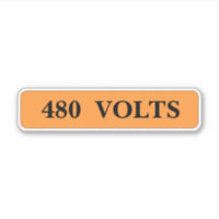 Etikett mit 480 Volt