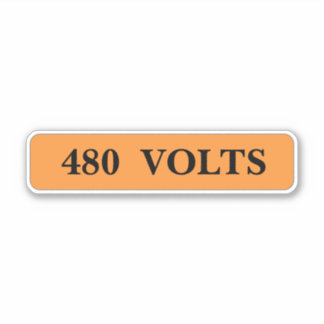 Etikett mit 480 Volt