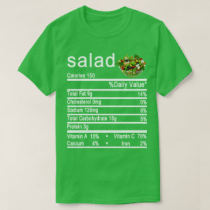 Etikett "salad Nutrition Facts" T-Shirt