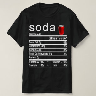 Etikett "Soda Nutrition Facts" T-Shirt
