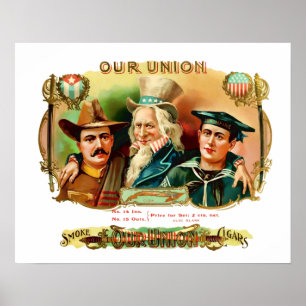Etikett unserer Union Cigar Vintage-Schachtel Poster
