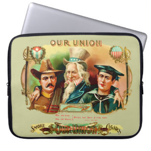 Etikett unserer Union-Zigarrenkiste Vintage Laptopschutzhülle