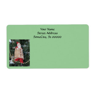 Etikett - Versand - antiker Santa in Tree