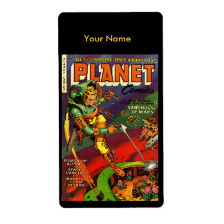Etikett Vintage Retro-Comic Buchabdeckung