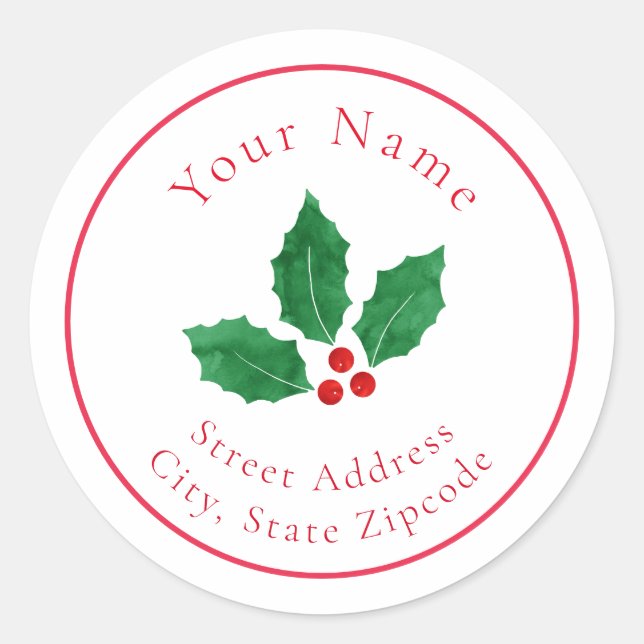 Etikett "Wasserfarbholz 2" Runder Aufkleber (Vorderseite)