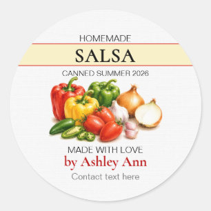 Etiketten / Aufkleber für selbstgemachte Salsa zum