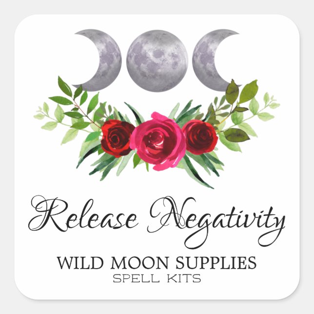 Etiketten für Crystal Candle Business Quadratischer Aufkleber (Vorderseite)