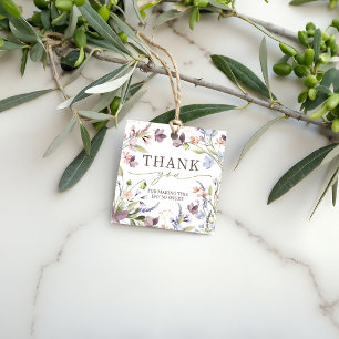 Etiketten für Geburtstagsgeschenke mit Wildblumen
