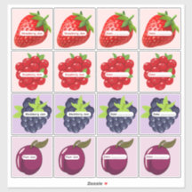 Etiketten für gemischte Fruchtmarmelade, individue