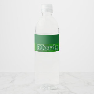 Etiketten für grüne Wasserflaschen