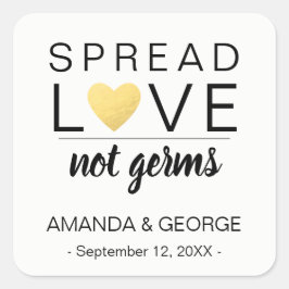 Etiketten für Hochzeitshandentanzer mit Personalis Quadratischer Aufkleber