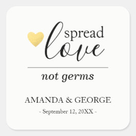 Etiketten für Hochzeitshandentanzer mit Personalis Quadratischer Aufkleber