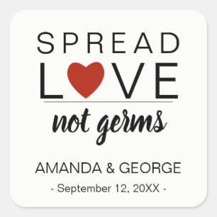 Etiketten für Hochzeitshandentanzer Personalisiert Quadratischer Aufkleber