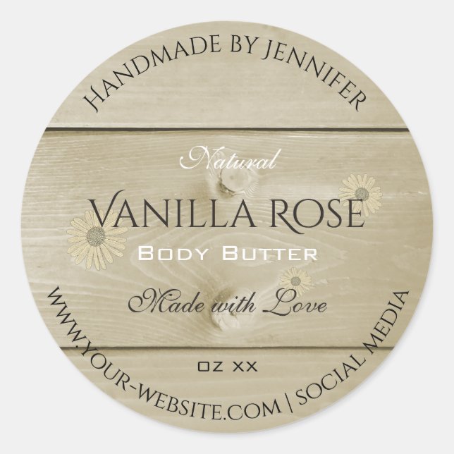 Etiketten für Holzkörner, Etiketten und Etiketten  Runder Aufkleber (Vorderseite)