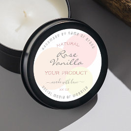 Etiketten für hübsche Produktverpackungen Pastelfa Runder Aufkleber