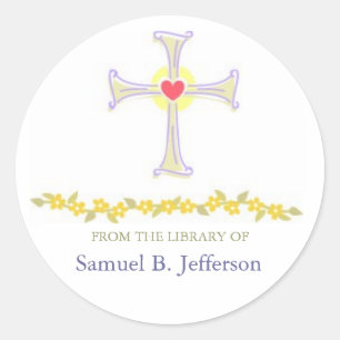 Etiketten für Kreuzbücher Runder Aufkleber