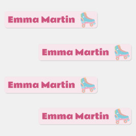 Etiketten für Pens - Roller Disco Pastel Pink