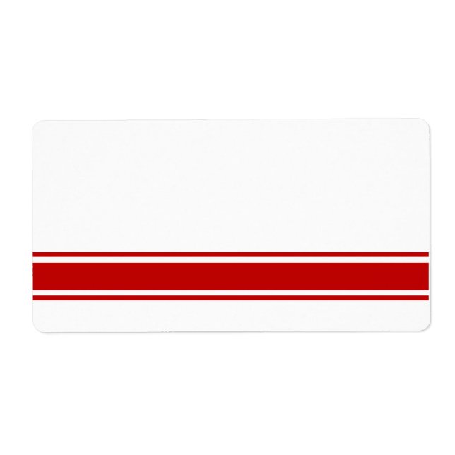 Etiketten für Red Stripes (Vorne)