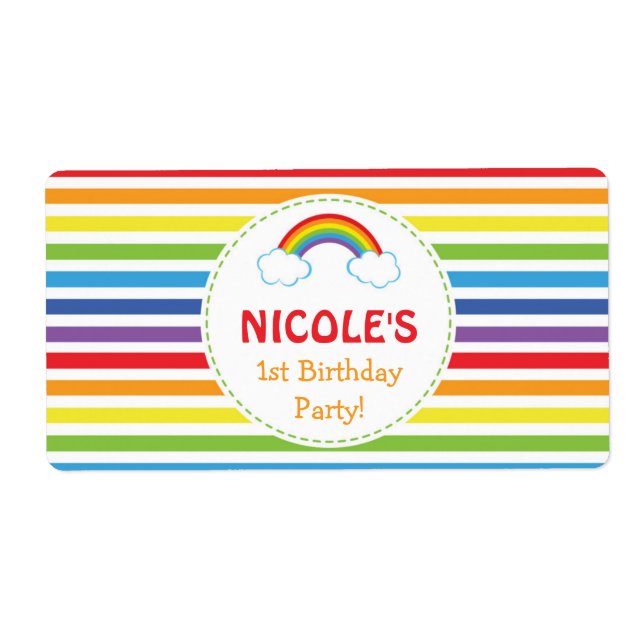 Etiketten für Regenbogenwasser / Etikettierung für (Vorne)