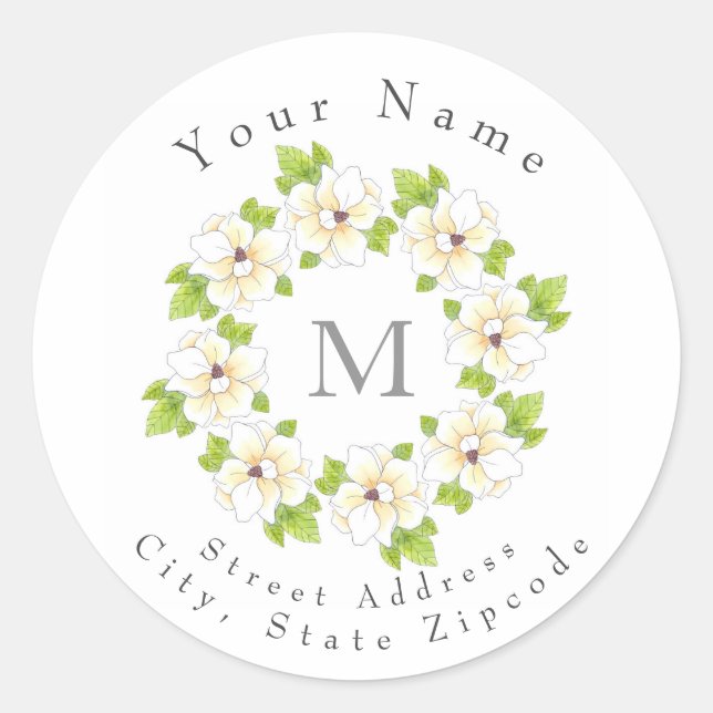 Etiketten für Wasserfarben, Pen & Tinte Runder Aufkleber (Vorderseite)