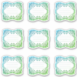 Etiketten mit Filigranfarben