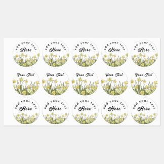 Etiketten mit gelben Nudeln und einer Meldung