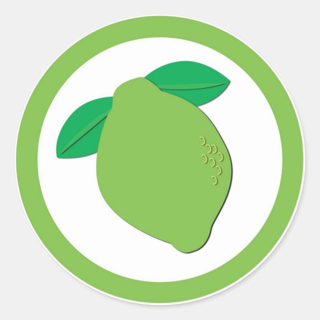 Etiketten mit Limonem Geschmack Runder Aufkleber (Vorderseite)