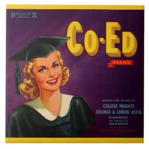 Etikettendruck für Zitrusfrüchte der Co-Ed-Marke Fliese