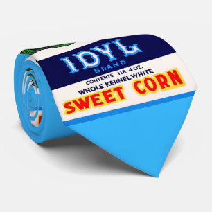Etikettendruck Idyl Sweet Corn aus den 30er Jahren Krawatte